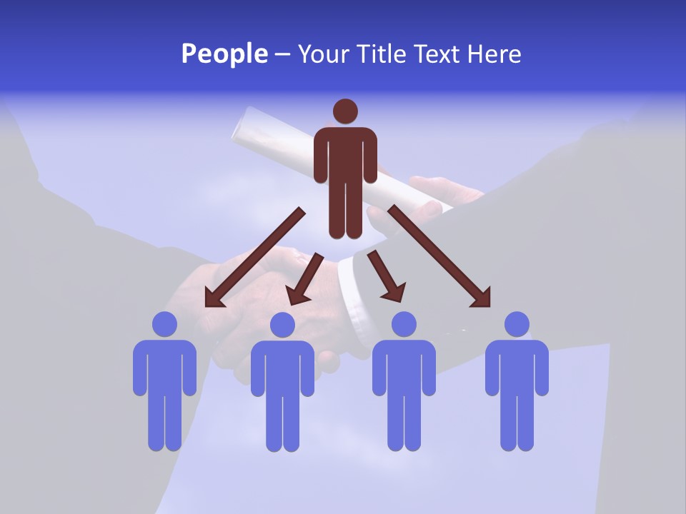 A Handshake With Presentation Of A Diploma PowerPoint Template