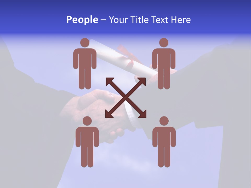 A Handshake With Presentation Of A Diploma PowerPoint Template