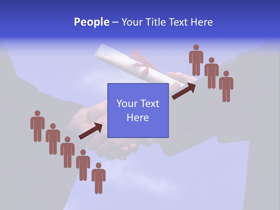 A Handshake With Presentation Of A Diploma PowerPoint Template