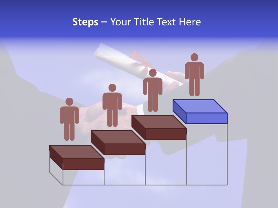 A Handshake With Presentation Of A Diploma PowerPoint Template