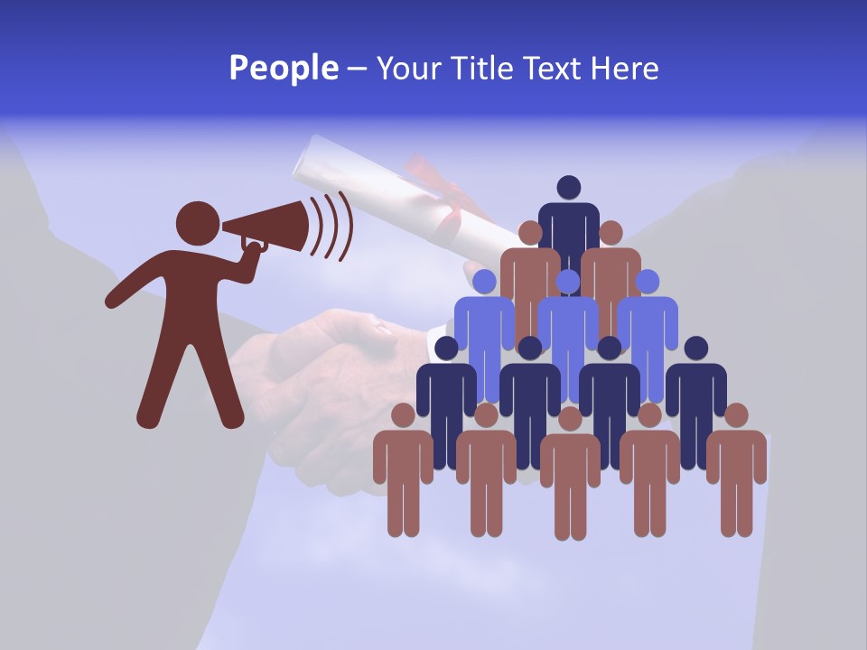 A Handshake With Presentation Of A Diploma PowerPoint Template