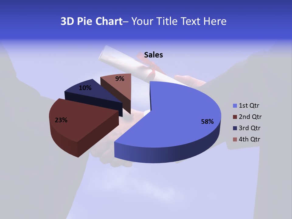 A Handshake With Presentation Of A Diploma PowerPoint Template