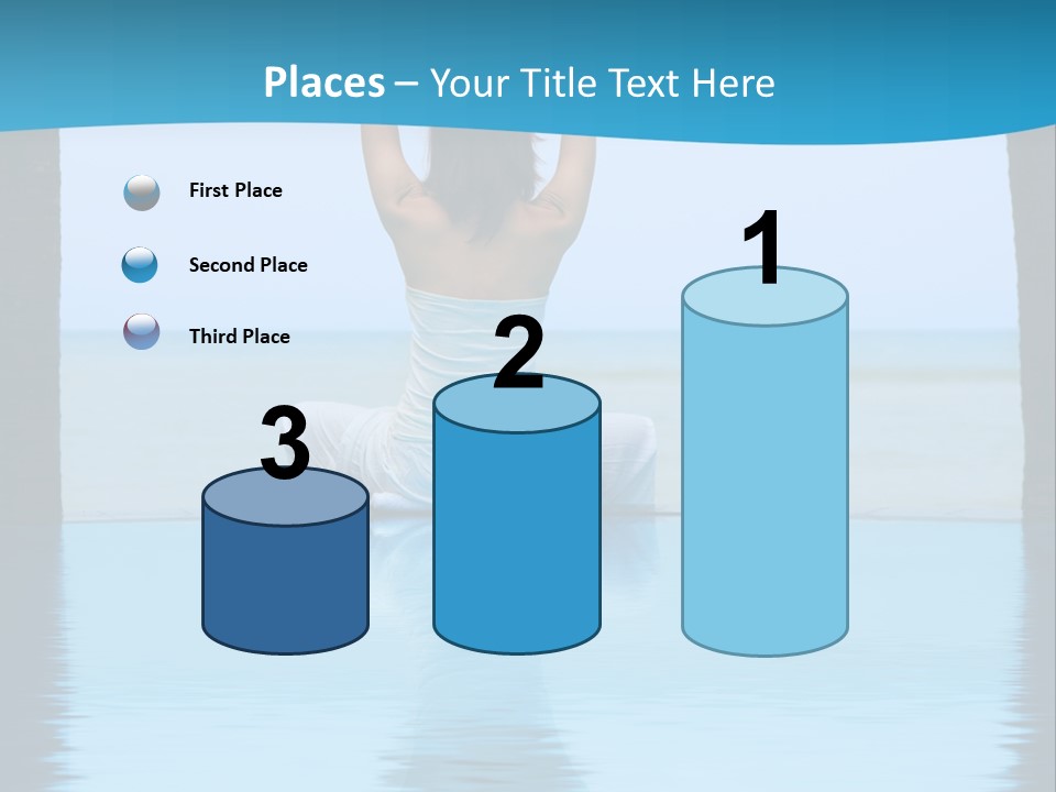 Pretty Girl Lifting Weights, Facing Away From Camera PowerPoint Template