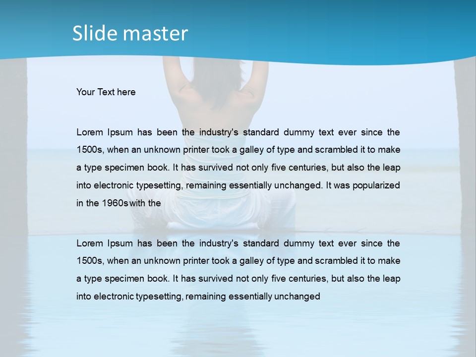 Pretty Girl Lifting Weights, Facing Away From Camera PowerPoint Template