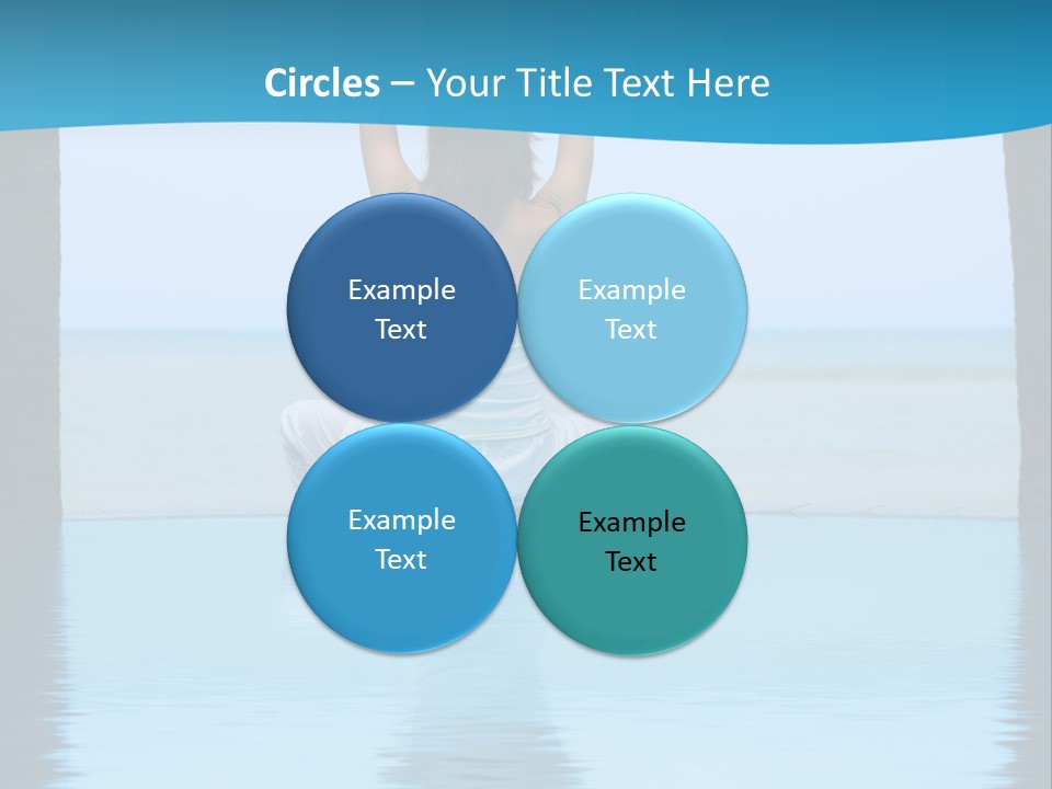 Pretty Girl Lifting Weights, Facing Away From Camera PowerPoint Template