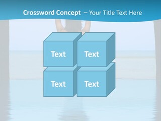 Pretty Girl Lifting Weights, Facing Away From Camera PowerPoint Template