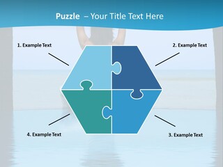 Pretty Girl Lifting Weights, Facing Away From Camera PowerPoint Template