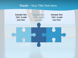 Pretty Girl Lifting Weights, Facing Away From Camera PowerPoint Template