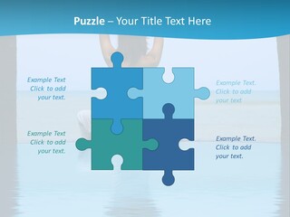 Pretty Girl Lifting Weights, Facing Away From Camera PowerPoint Template