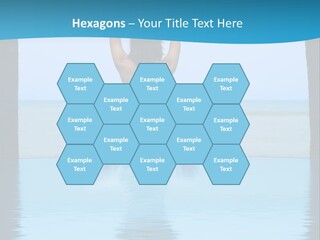 Pretty Girl Lifting Weights, Facing Away From Camera PowerPoint Template