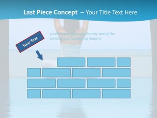 Pretty Girl Lifting Weights, Facing Away From Camera PowerPoint Template