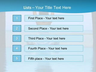 Pretty Girl Lifting Weights, Facing Away From Camera PowerPoint Template