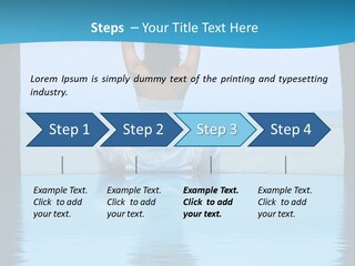 Pretty Girl Lifting Weights, Facing Away From Camera PowerPoint Template