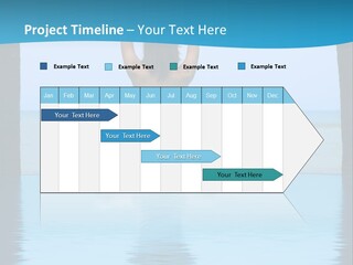 Pretty Girl Lifting Weights, Facing Away From Camera PowerPoint Template