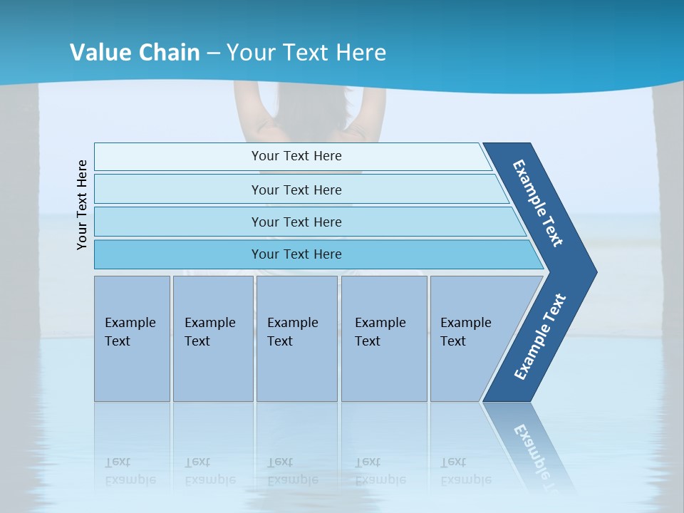 Pretty Girl Lifting Weights, Facing Away From Camera PowerPoint Template