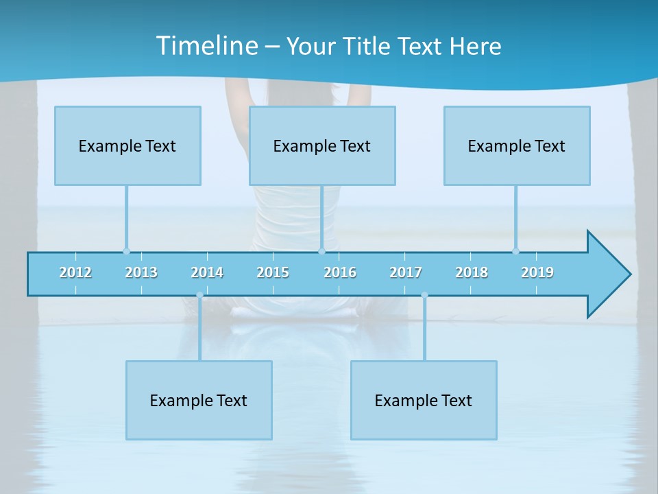 Pretty Girl Lifting Weights, Facing Away From Camera PowerPoint Template
