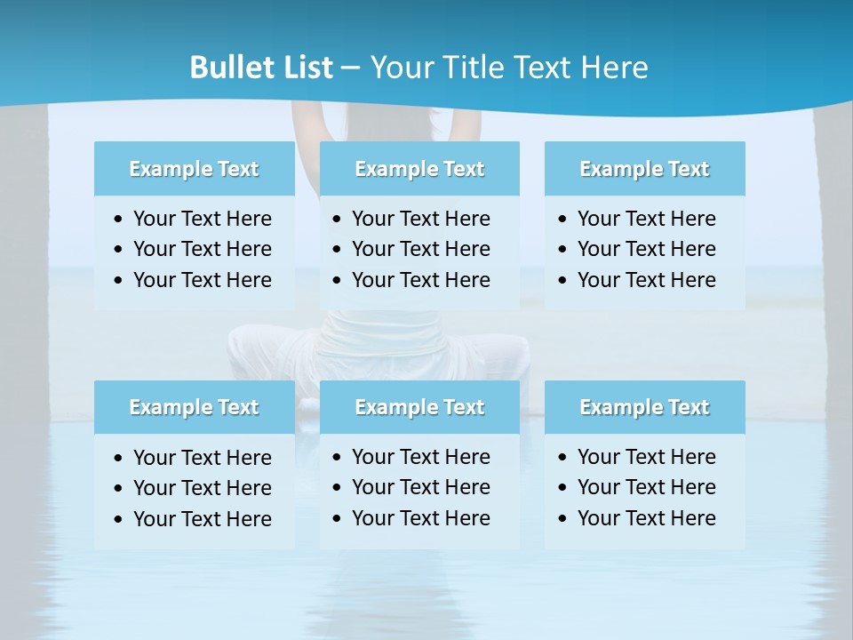 Pretty Girl Lifting Weights, Facing Away From Camera PowerPoint Template