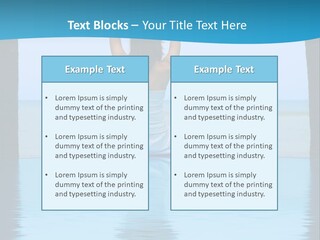 Pretty Girl Lifting Weights, Facing Away From Camera PowerPoint Template