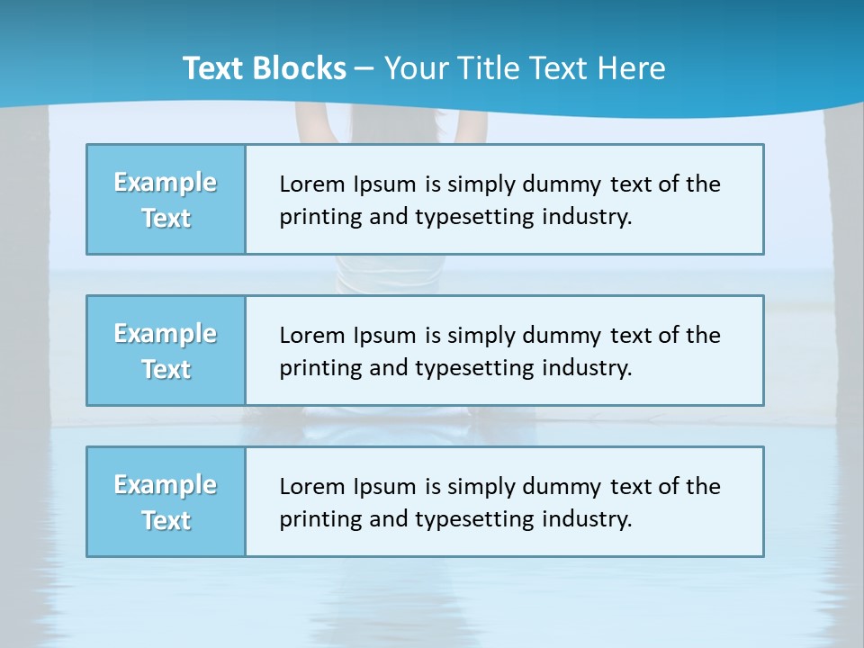 Pretty Girl Lifting Weights, Facing Away From Camera PowerPoint Template