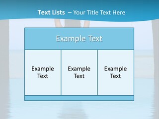 Pretty Girl Lifting Weights, Facing Away From Camera PowerPoint Template