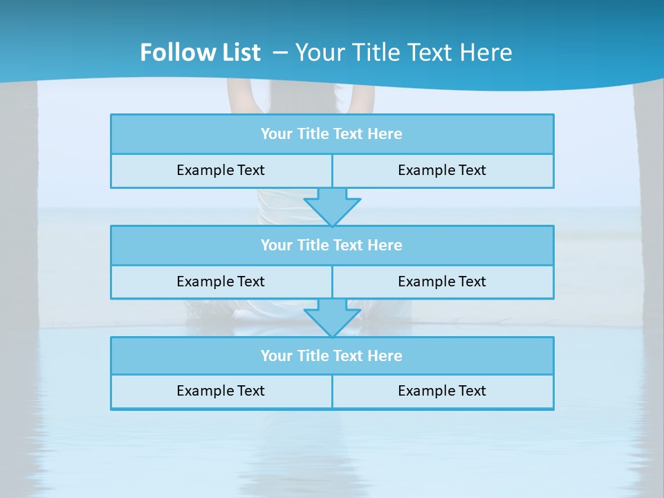 Pretty Girl Lifting Weights, Facing Away From Camera PowerPoint Template