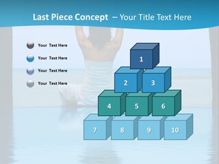 Pretty Girl Lifting Weights, Facing Away From Camera PowerPoint Template