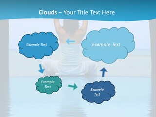 Pretty Girl Lifting Weights, Facing Away From Camera PowerPoint Template