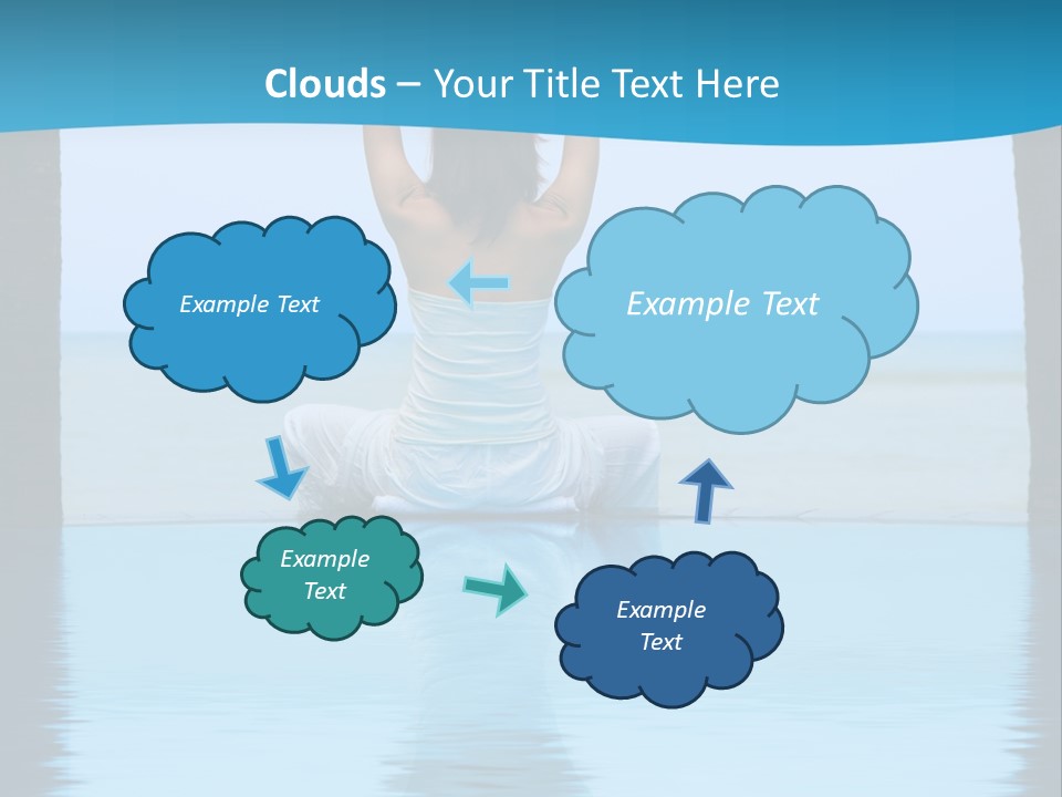 Pretty Girl Lifting Weights, Facing Away From Camera PowerPoint Template