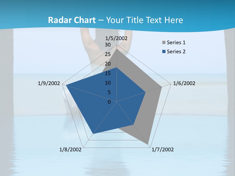 Pretty Girl Lifting Weights, Facing Away From Camera PowerPoint Template