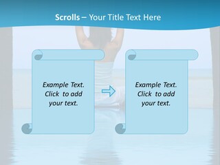 Pretty Girl Lifting Weights, Facing Away From Camera PowerPoint Template