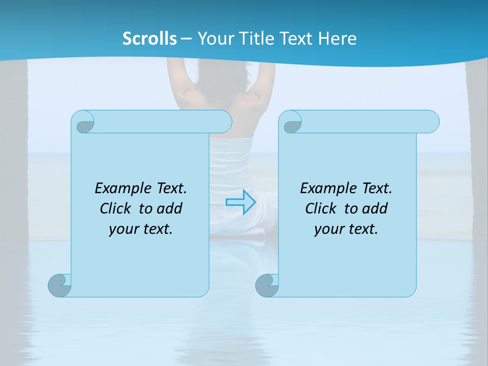 Pretty Girl Lifting Weights, Facing Away From Camera PowerPoint Template