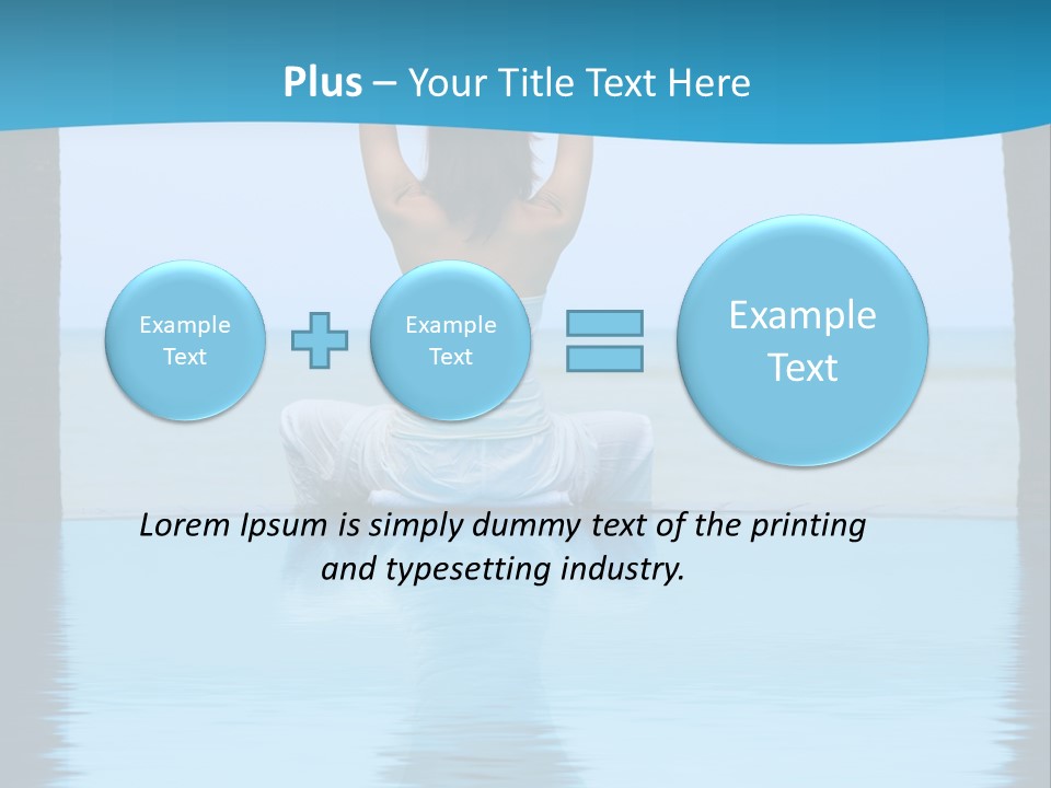 Pretty Girl Lifting Weights, Facing Away From Camera PowerPoint Template