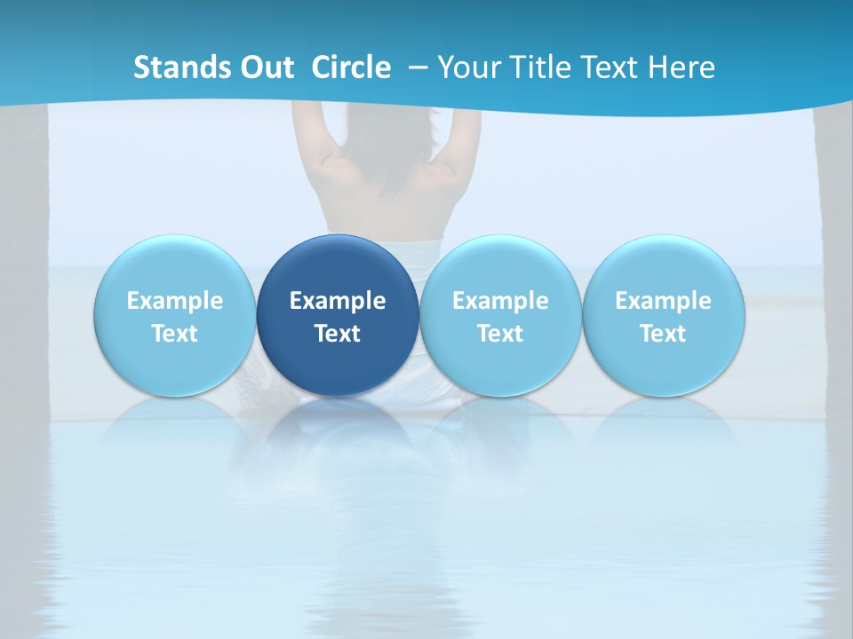 Pretty Girl Lifting Weights, Facing Away From Camera PowerPoint Template