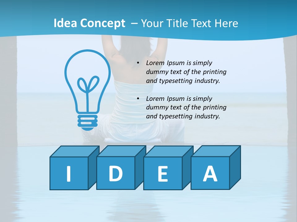 Pretty Girl Lifting Weights, Facing Away From Camera PowerPoint Template