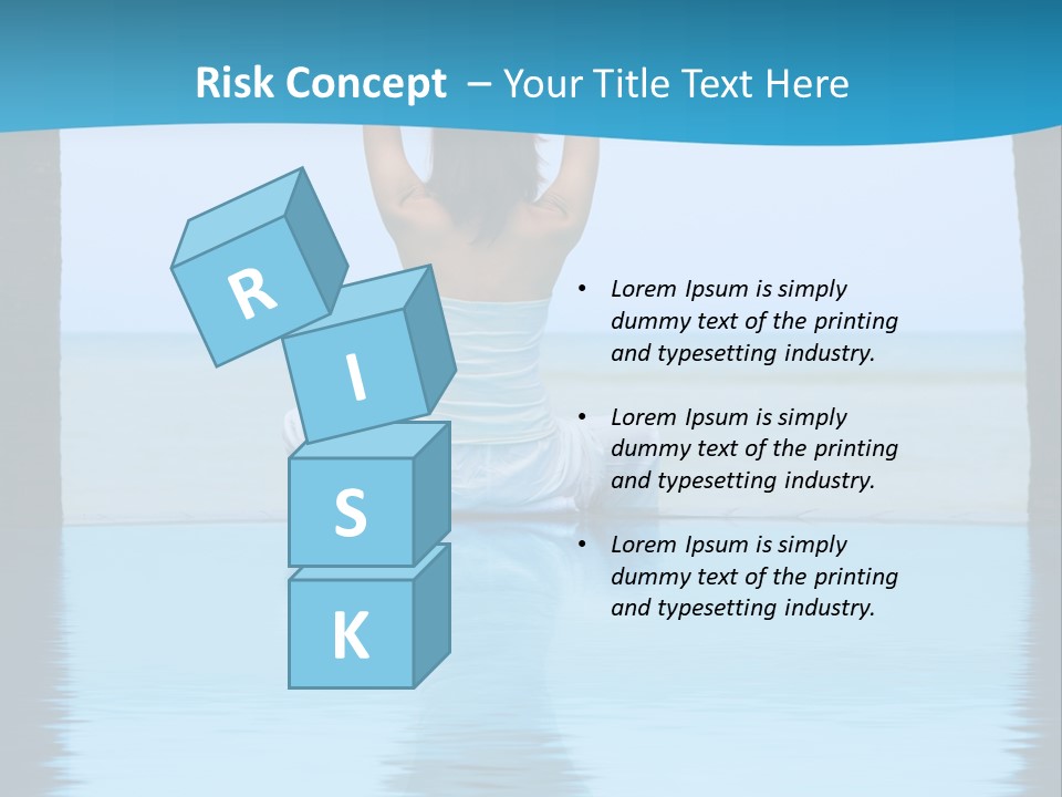 Pretty Girl Lifting Weights, Facing Away From Camera PowerPoint Template