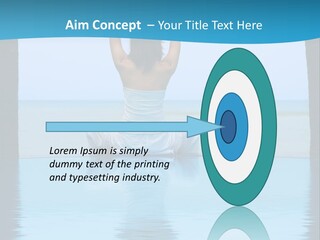 Pretty Girl Lifting Weights, Facing Away From Camera PowerPoint Template