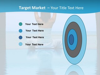 Pretty Girl Lifting Weights, Facing Away From Camera PowerPoint Template