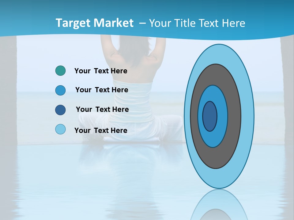 Pretty Girl Lifting Weights, Facing Away From Camera PowerPoint Template