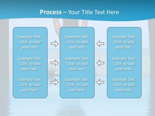 Pretty Girl Lifting Weights, Facing Away From Camera PowerPoint Template