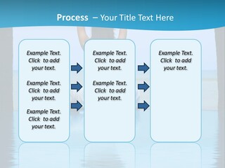 Pretty Girl Lifting Weights, Facing Away From Camera PowerPoint Template