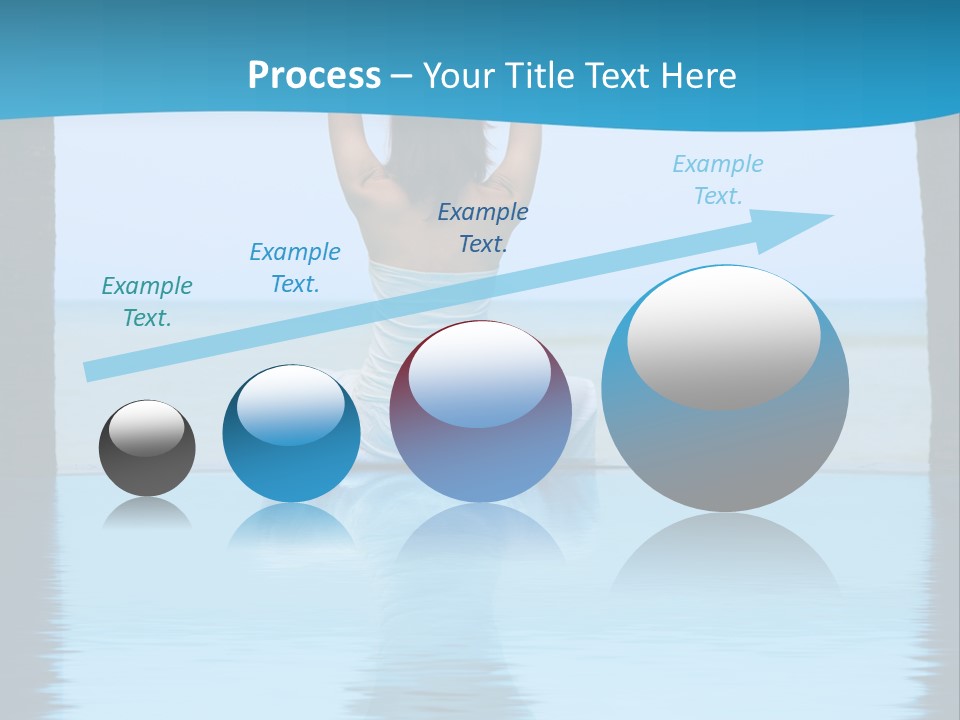 Pretty Girl Lifting Weights, Facing Away From Camera PowerPoint Template