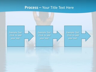 Pretty Girl Lifting Weights, Facing Away From Camera PowerPoint Template