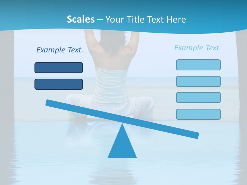 Pretty Girl Lifting Weights, Facing Away From Camera PowerPoint Template