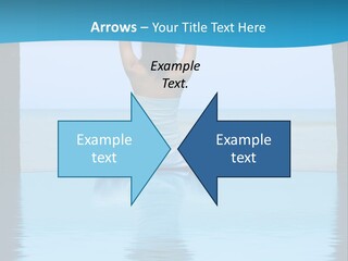 Pretty Girl Lifting Weights, Facing Away From Camera PowerPoint Template