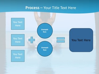 Pretty Girl Lifting Weights, Facing Away From Camera PowerPoint Template