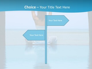 Pretty Girl Lifting Weights, Facing Away From Camera PowerPoint Template