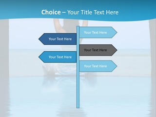 Pretty Girl Lifting Weights, Facing Away From Camera PowerPoint Template