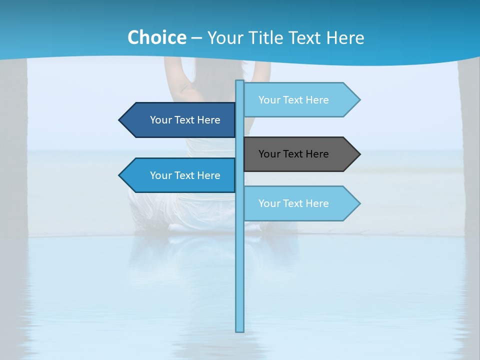 Pretty Girl Lifting Weights, Facing Away From Camera PowerPoint Template