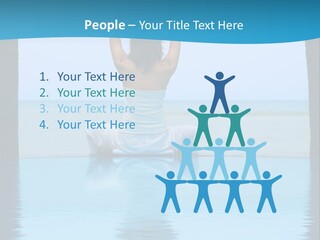 Pretty Girl Lifting Weights, Facing Away From Camera PowerPoint Template