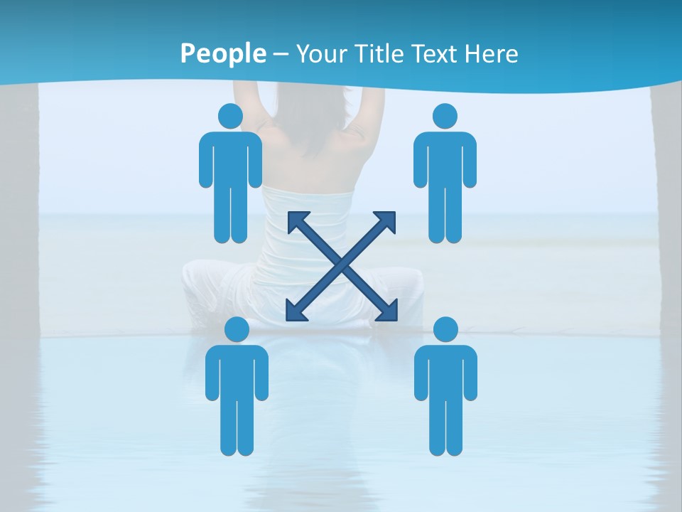 Pretty Girl Lifting Weights, Facing Away From Camera PowerPoint Template